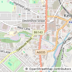 Map of Keighley, West Yorkshire