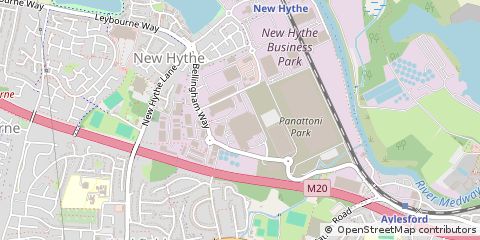 Map of Aylesford, Kent