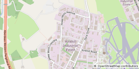 Map of Dyce, Aberdeen