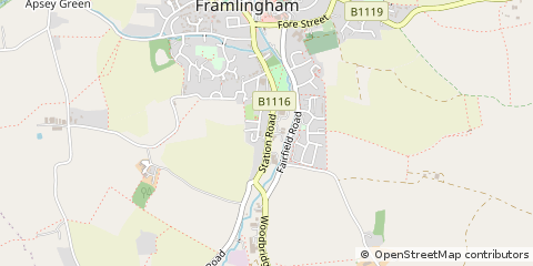 Map of Woodbridge, Suffolk