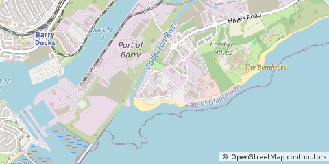 Map of Barry, South Glamorgan
