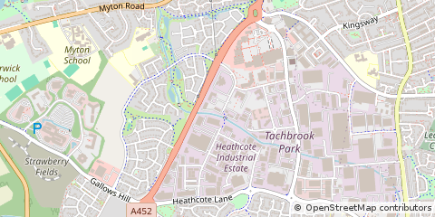 Map of Warwick, Warwickshire