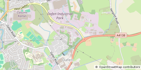 Map of Dafen Llanelli, Carmarthenshire