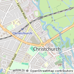 Map of Christchurch, Dorset
