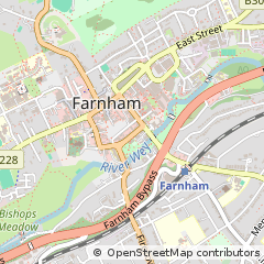 Map of Farnham, Surrey