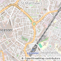 Map of Leicester, Leicestershire