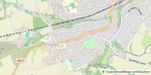 Map of Sheffield, South Yorkshire