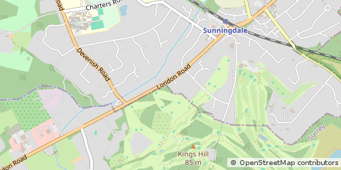 Map of Ascot, Berkshire
