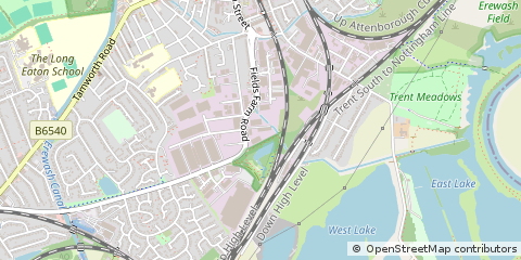 Map of Long Eaton, Nottingham
