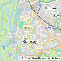 Map of Romsey, Hampshire