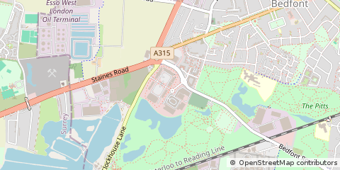 Map of Feltham, Middlesex