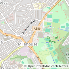 Map of Plymouth, Devon