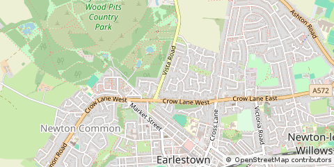 Map of Newton-LE-Willows