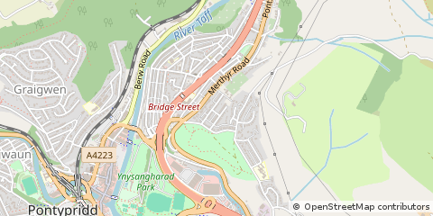 Map of Pontypridd