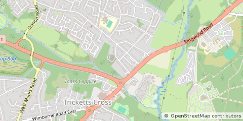 Map of Ferndown, Dorset