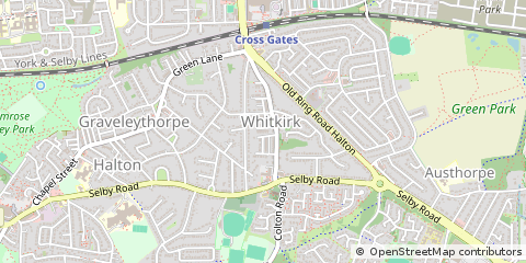Map of Leeds, West Yorkshire