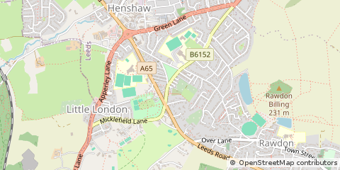Map of Leeds, West Yorkshire