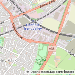 Map of Lichfield, Staffordshire
