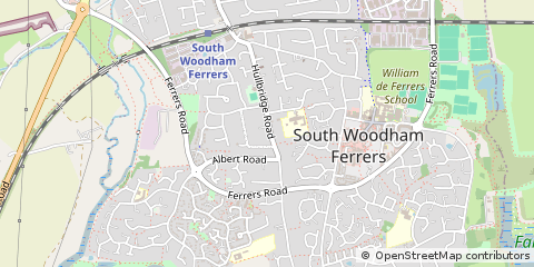 Map of South Woodham Ferrers, Essex