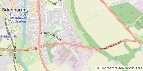 Map of Bridgnorth, Shropshire