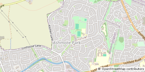 Map of Wolverhampton, West Midlands