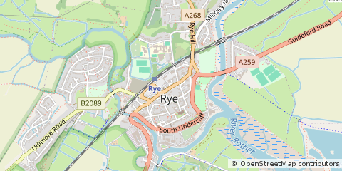Map of RYE, East Sussex