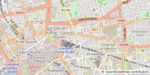 Map of Liverpool, Merseyside