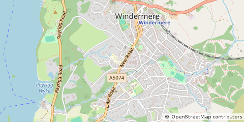 Map of Windermere, Cumbria