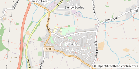 Map of Belper, Derbyshire