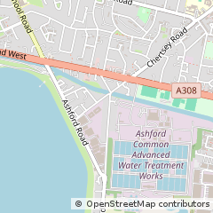 Map of Ashford, Middlesex