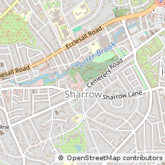 Map of Sheffield, South Yorkshire