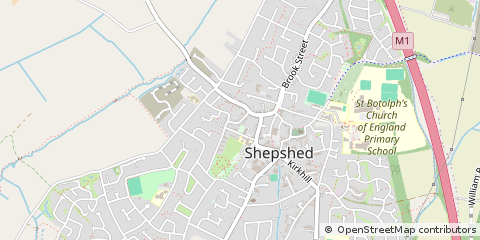 Map of Loughborough, Leicestershire