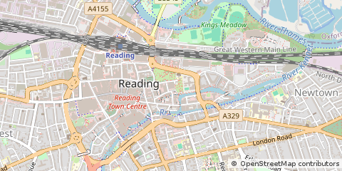 Map of Reading, Berkshire