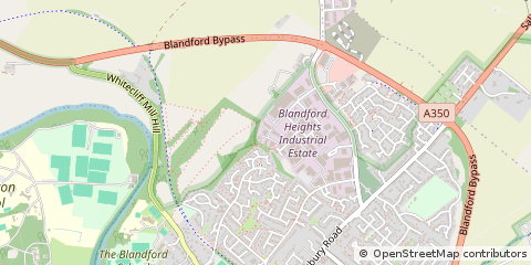 Map of Blandford, Dorset