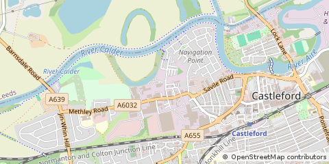 Map of Castleford, West Yorkshire