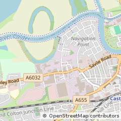 Map of Castleford, West Yorkshire