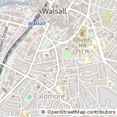 Map of Walsall, West Midlands