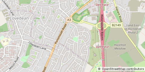 Map of Waterlooville, Hants
