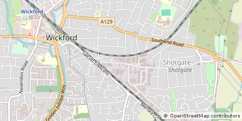 Map of Wickford, Essex