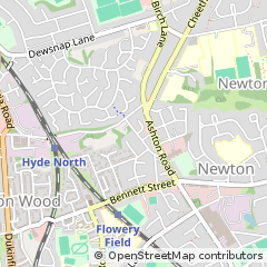 Map of Hyde, Cheshire