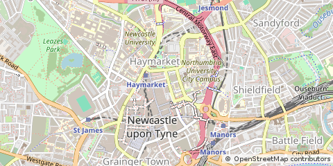 Map of Newcastle Upon Tyne