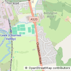 Map of Leek, Staffordshire