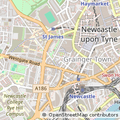 Map of Newcastle Upon Tyne, Tyne and Wear
