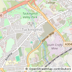 Map of Camborne, Cornwall