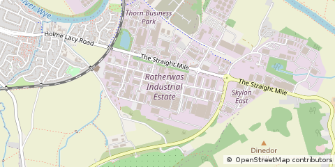 Map of Hereford, Herefordshire
