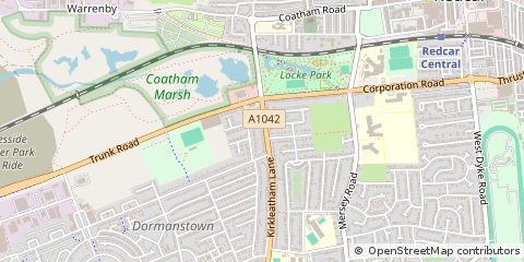 Map of Redcar, North Yorkshire