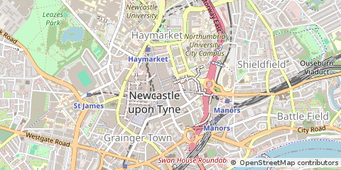 Map of Newcastle Upon Tyne