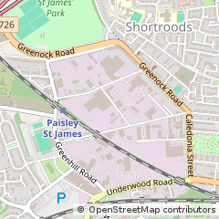 Map of Paisley, Renfrewshire