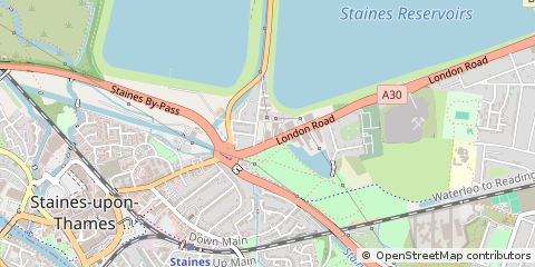 Map of Staines-Upon-Thames, Middlesex