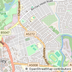 Map of Stoke on Trent, Staffordshire
